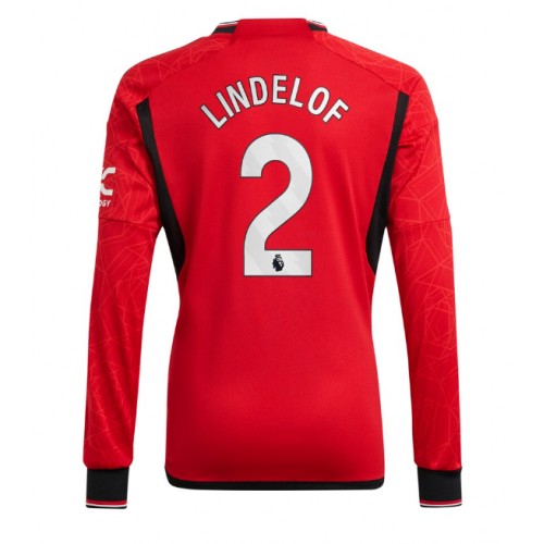 Fotballdrakt Herre Manchester United Victor Lindelof #2 Hjemmedrakt 2023-24 Langermet